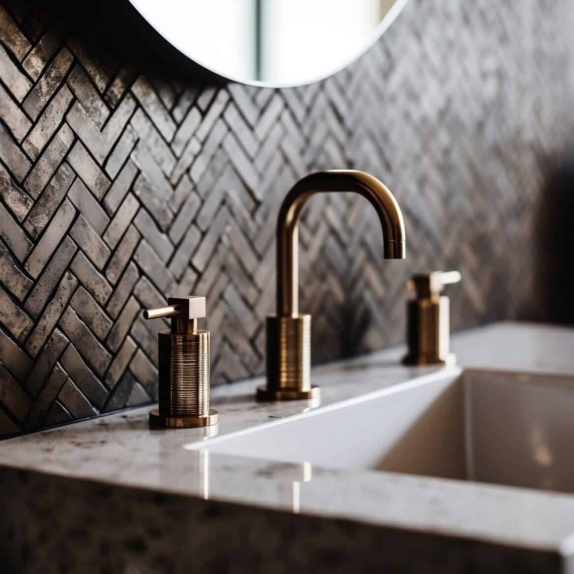 Luxurious Modern Brass Bathroom Mixer Tap Ly