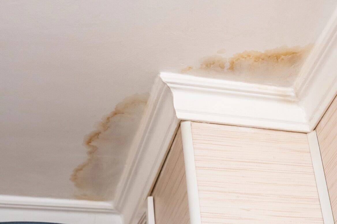 Plumbing Leak Water Damage To Room Ceiling Ly