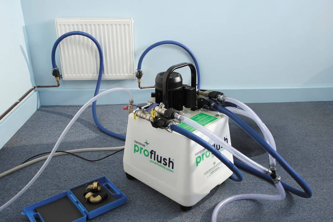 Power Flush Machine Connected To Central Heating Ly